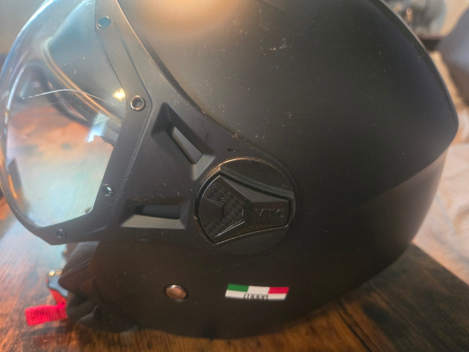 Zo goed als nieuwe Vito helm - Maat M, Overige merken, M, Jethelm, Ophalen of Verzenden