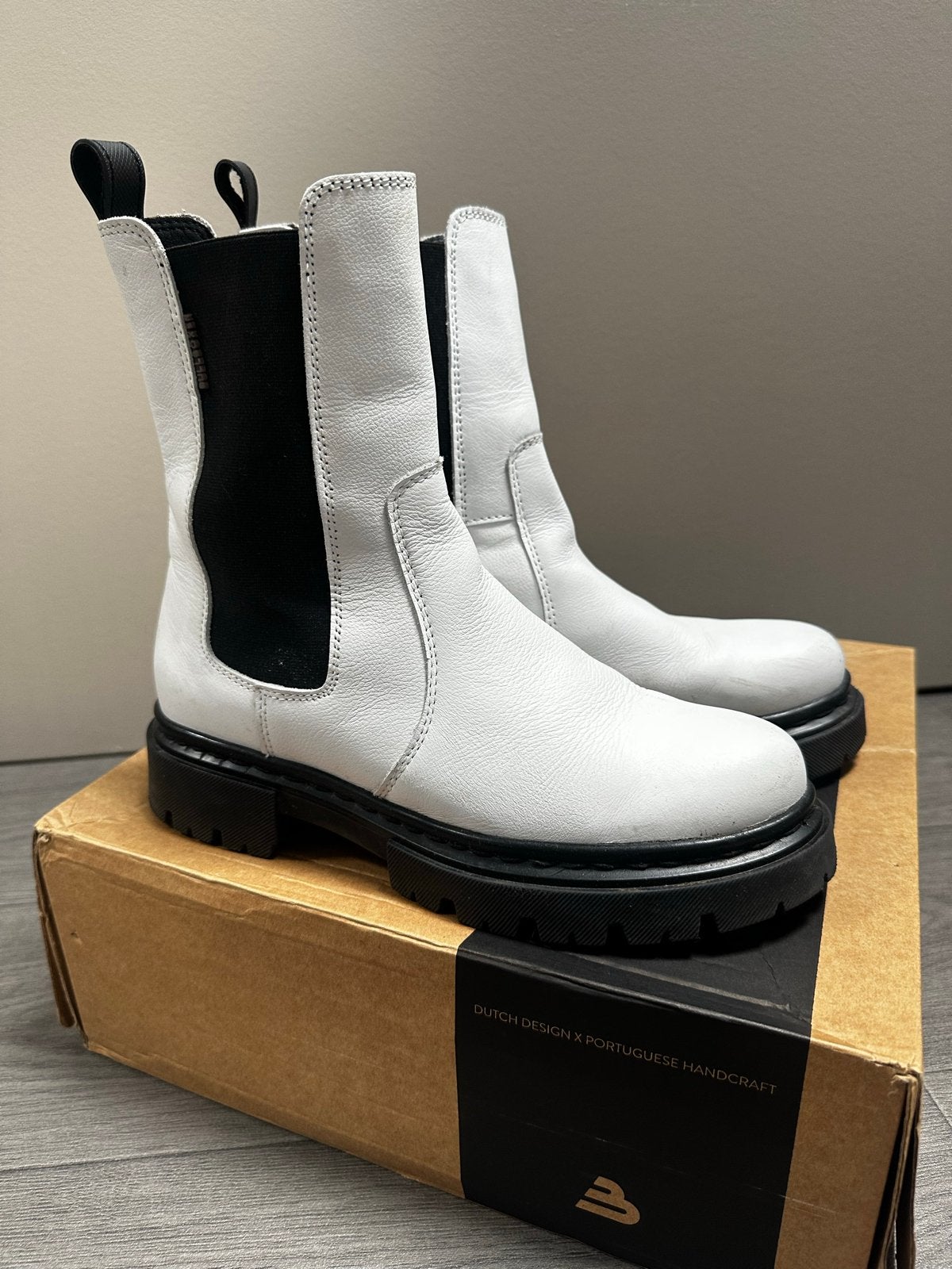 Bullboxer Witte Chelsea Boots Maat 37 meisje, Ophalen, Gebruikt, Meisje, Laarzen