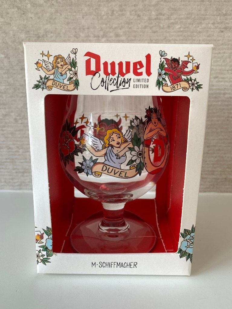 Nieuw Collector Art glas Duvel M. Schiffmacher, Ophalen of Verzenden, Nieuw, Glas of Glazen, Duvel