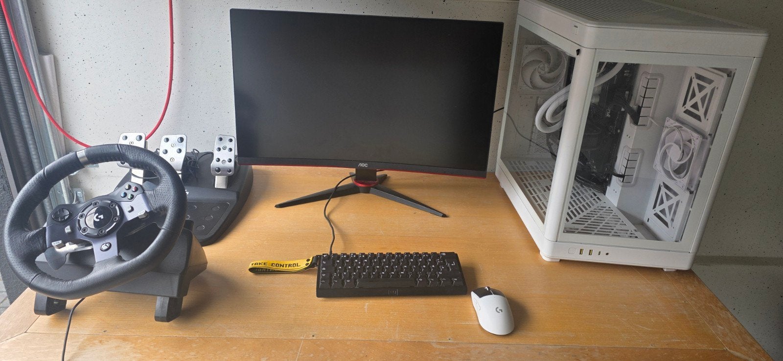 Complete Gaming Setup: PC, Monitor, Stuur, Toetsenbord, Muis, Spelcomputers en Games, Games | Pc, Online, 1 speler, Racen en Vliegen