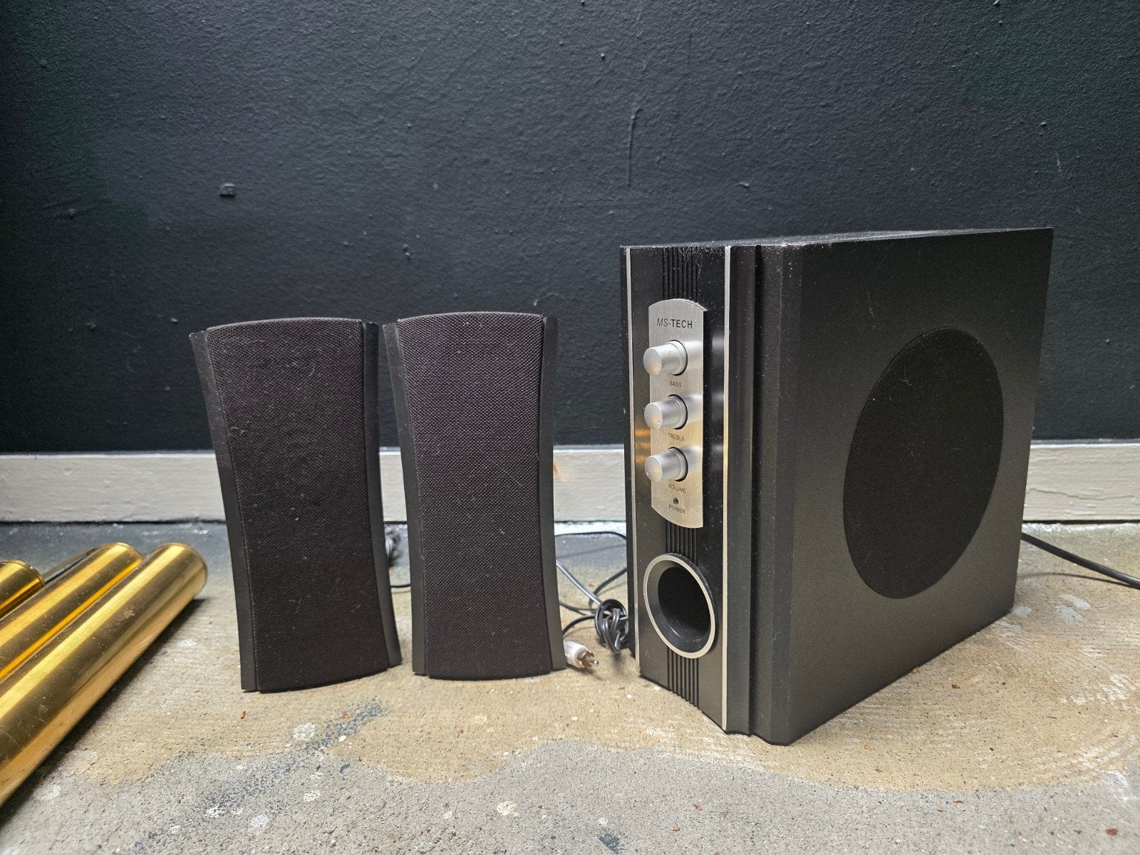 MS-TECH speakerset met subwoofer – 2.1 geluidssysteem, Ophalen of Verzenden, Gebruikt, Subwoofer, Overige merken