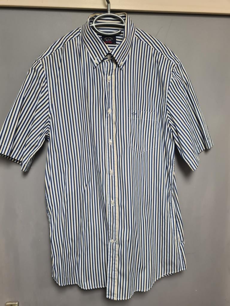 Als NIEUW!! - Paul & Shark - Overhemd, Korte Mouw, Maat 40/M, Blauw, Zo goed als nieuw, Paul & Shark, Halswijdte 39/40 (M)