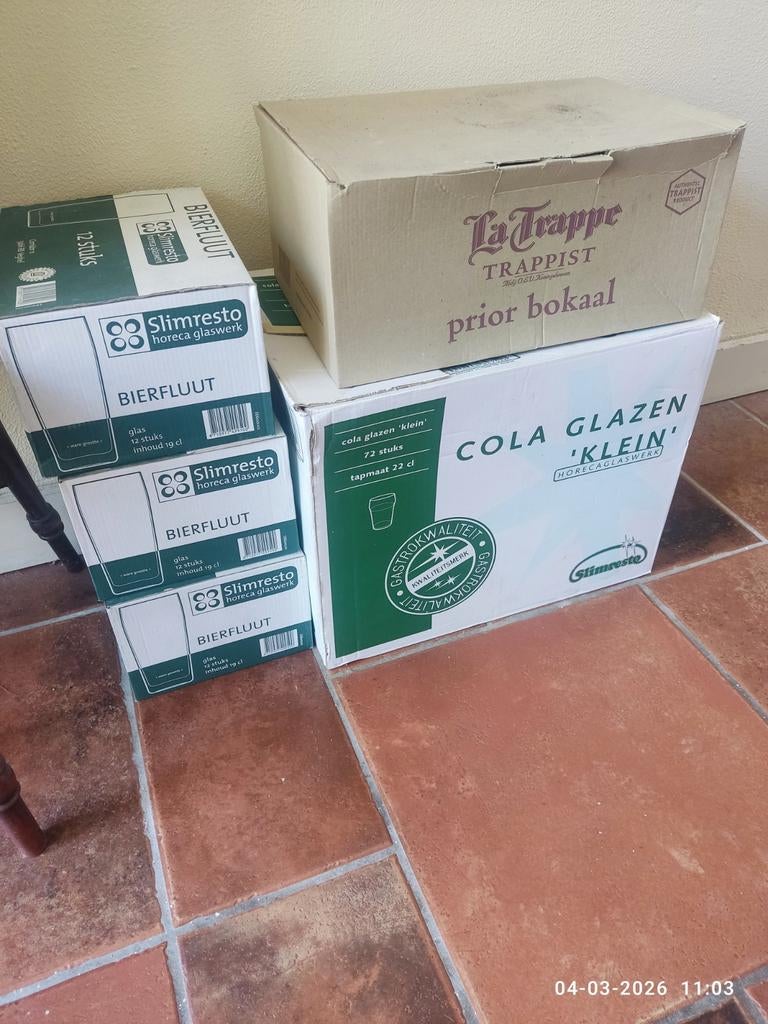 Partij horeca glas assortiment/ glaswerk meeste nieuw, Ophalen, Nieuw