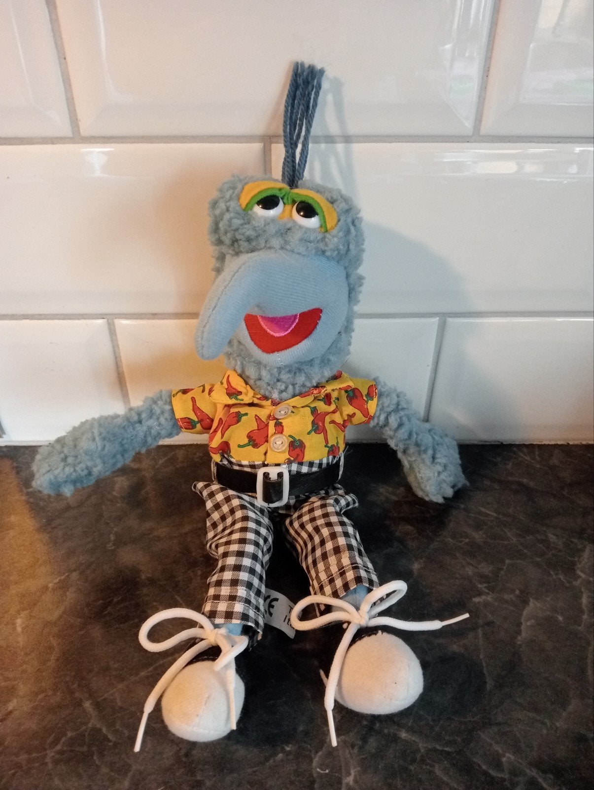 Gonzo Muppet knuffel van Trend Italy vintage 33cm, Ophalen, Overige merken, Overige karakters, Overige typen