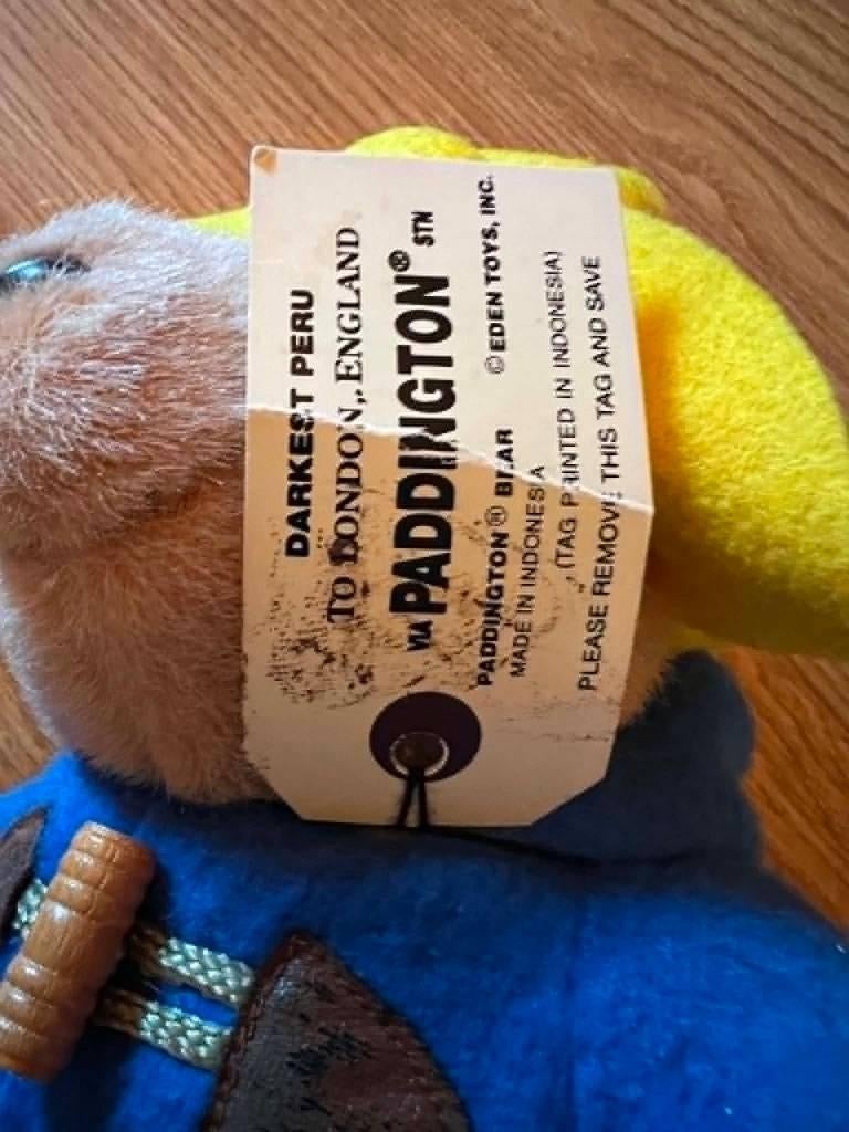 paddington beer, gele hoed, Ophalen of Verzenden, Zo goed als nieuw, Stoffen beer, Overige merken