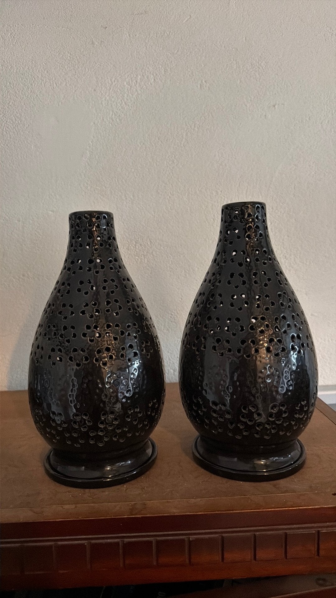 Windlichten zenza style, Ophalen, Zwart, 25 cm, Zo goed als nieuw