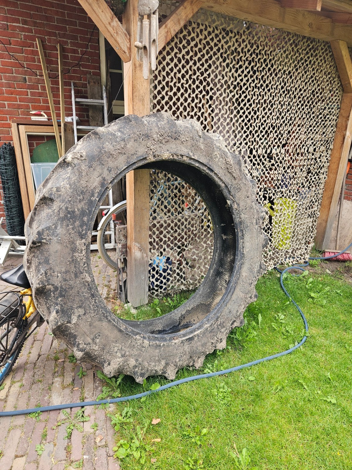 Tractorband / zandbak, Ophalen, Gebruikt