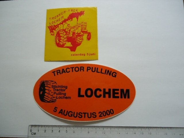 sticker oud Tractor pulling lochem trekker hurricane traktor, Verzenden, Zo goed als nieuw, Bedrijf of Vereniging