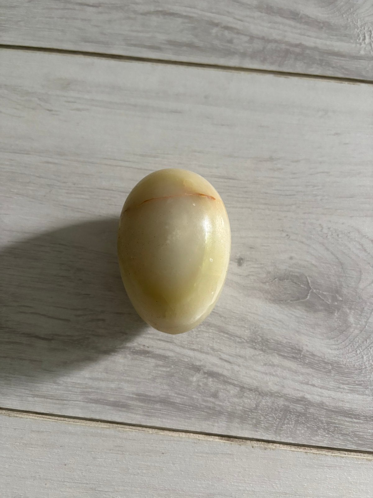 Vintage Onyx/Calciet Ei – Natuursteen, Ophalen of Verzenden