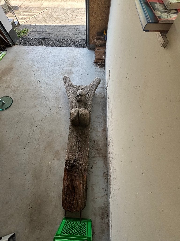 Afrikaanse Orginele Dogon Toguna (2.42 m hoog), Ophalen, Handgemaakt, Meer dan 2 meter, Beeld