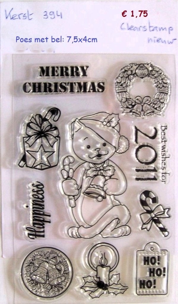 Kerst 394 Clearstamp, Ophalen of Verzenden, Zo goed als nieuw, Clearstamp