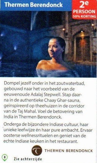 VoordeelBon Thermen Berendonck (KortingsBon), Tickets en Kaartjes, Kortingen en Cadeaubonnen, Drie personen of meer, Kortingsbon