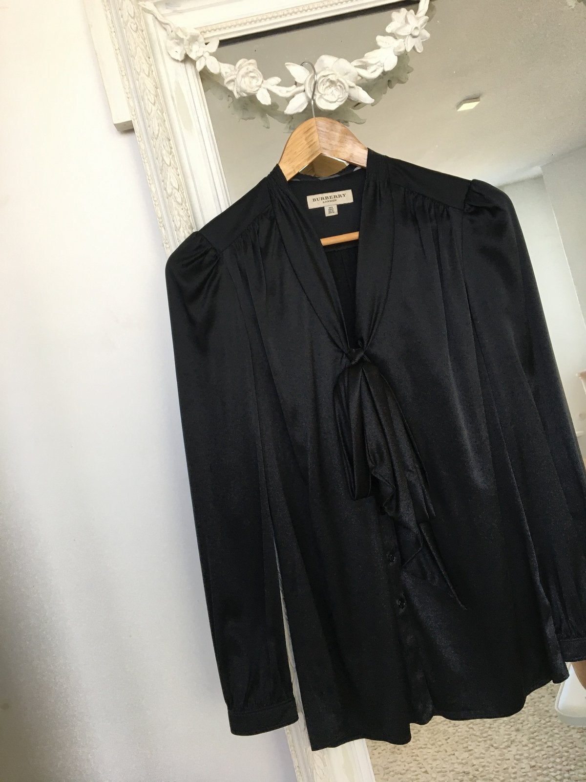 Burberry Blouse /36 zwart, Ophalen, Zo goed als nieuw, Maat 36 (S), Zwart