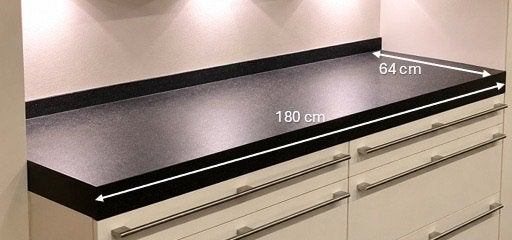 Twee granieten werkbladen getrommeld., Ophalen, 50 tot 100 cm, Zo goed als nieuw, Minder dan 100 cm