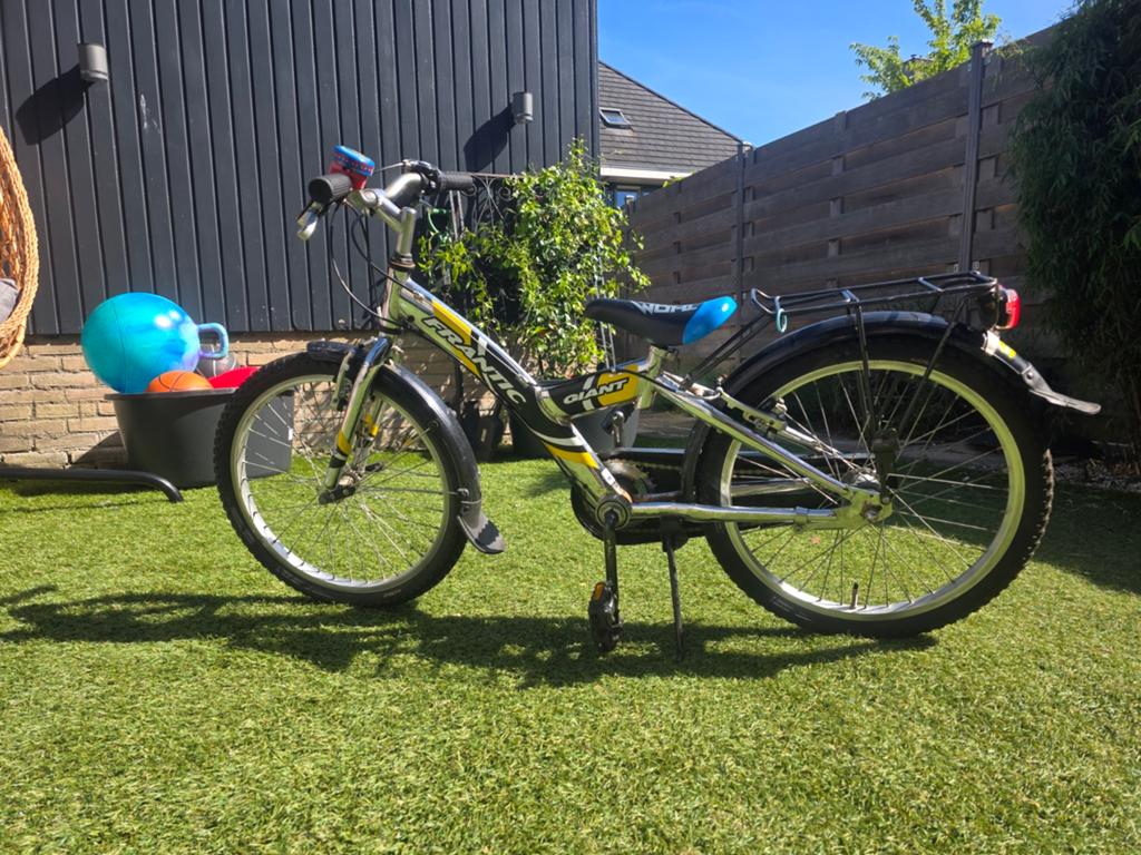 Giant Frantic kinderfiets 20 inch - goed onderhouden, Ophalen, 20 inch of meer, Gebruikt, Velgrem