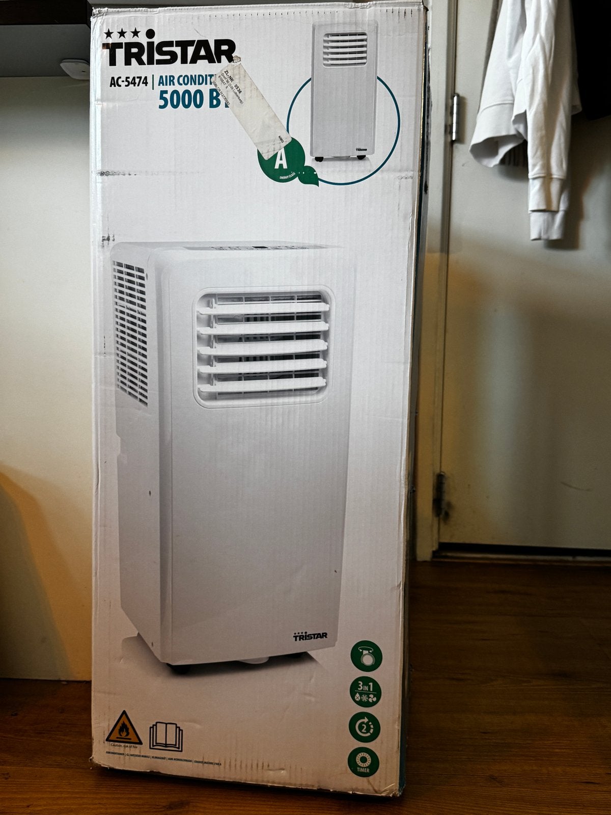 Nieuwe Tristar Mobiele Airco AC-5474 in doos, Ophalen, Minder dan 60 m³, Nieuw, 3 snelheden of meer