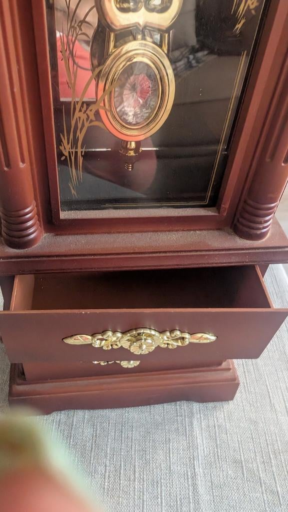 Decoratieve klok met lade - Batterij niet inbegrepen, Antiek en Kunst, Antiek | Klokken, Ophalen