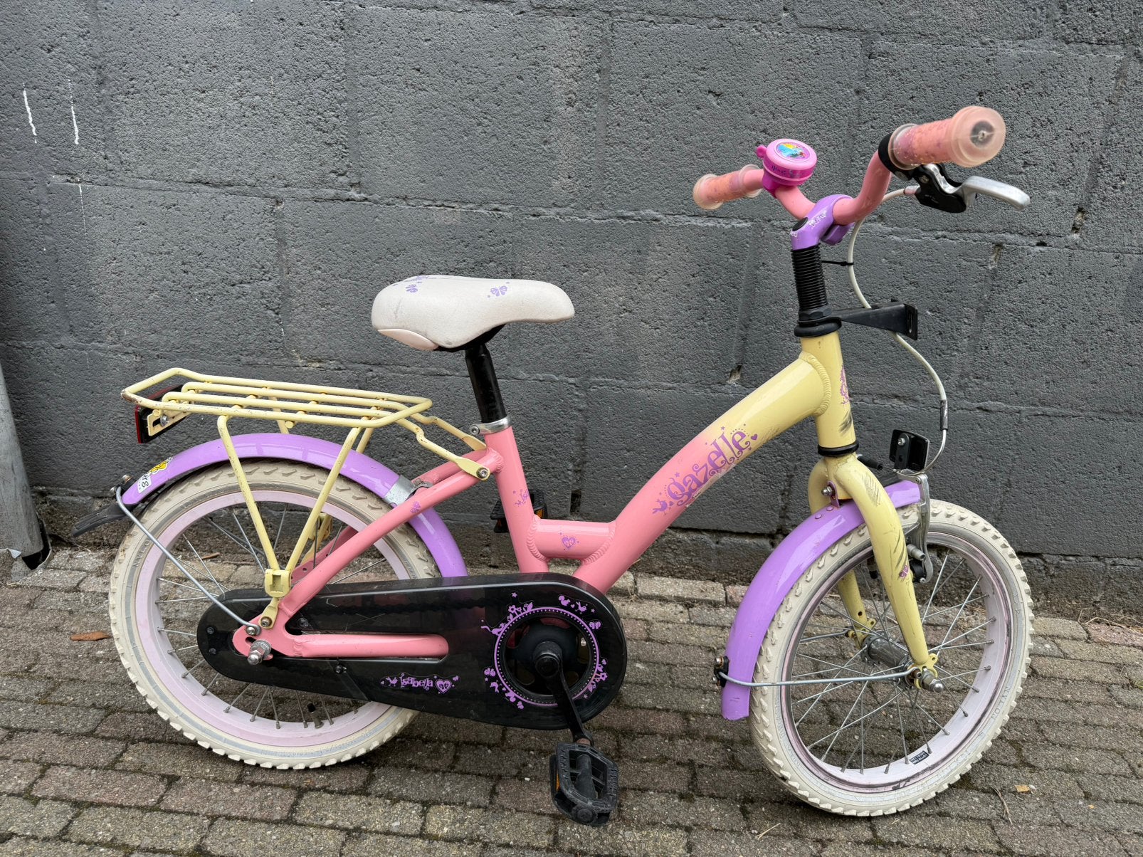 Meisjes fiets 16 inch, Fietsen en Brommers, Ophalen, Gebruikt, Terugtraprem, 16 tot 20 inch