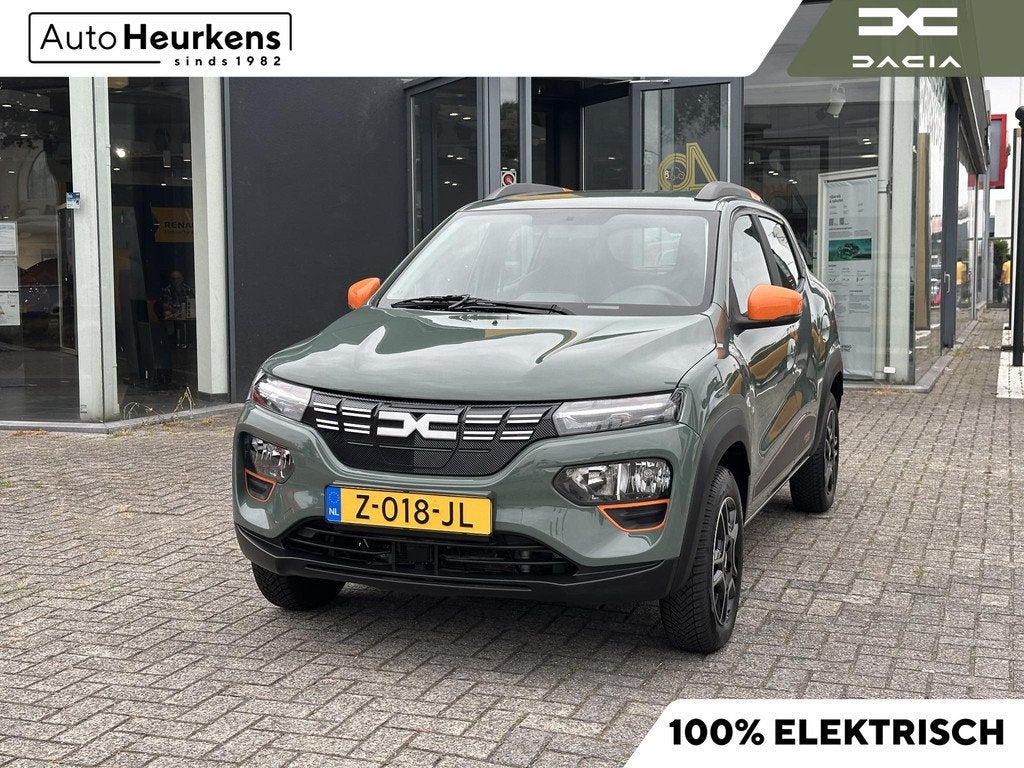 Dacia Spring 45 Expression l Origineel NL l NAP l Snellader, Auto's, Dacia, Gebruikt, Zwart, 38 min, Parkeersensor