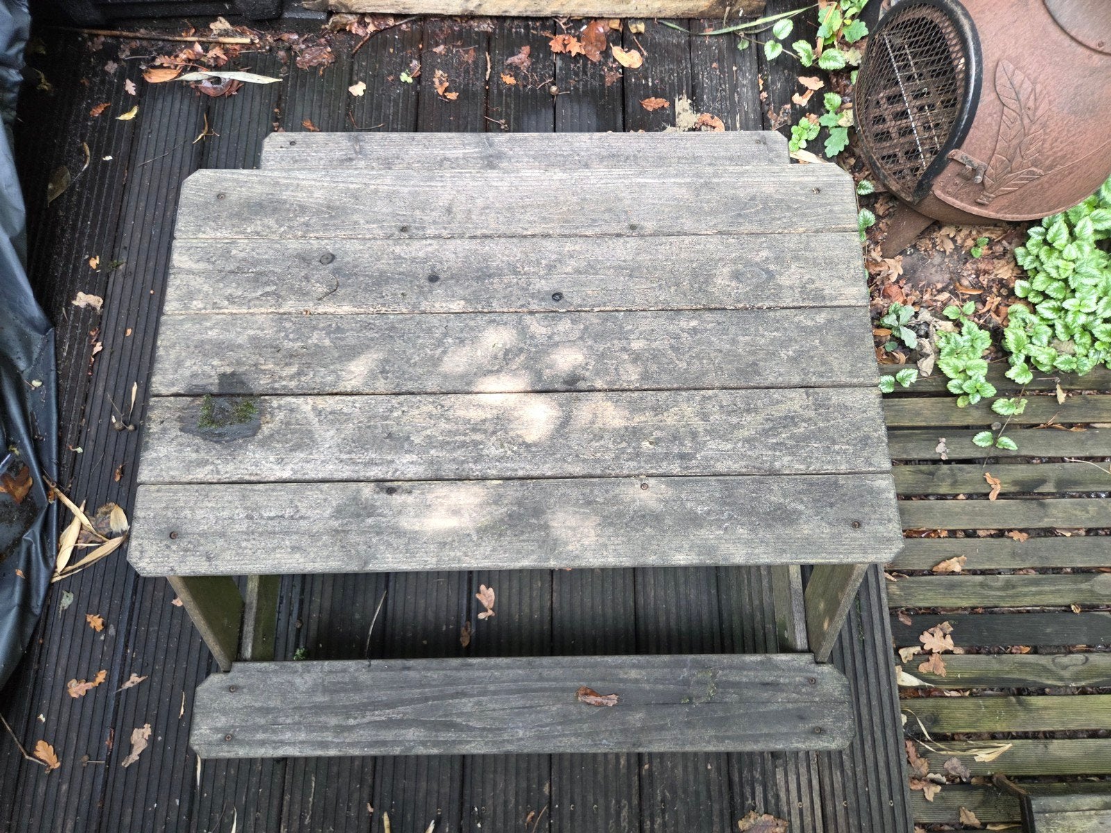 gratis zandtafel / picknicktafel, Ophalen, Gebruikt, Rechthoekig, Hout