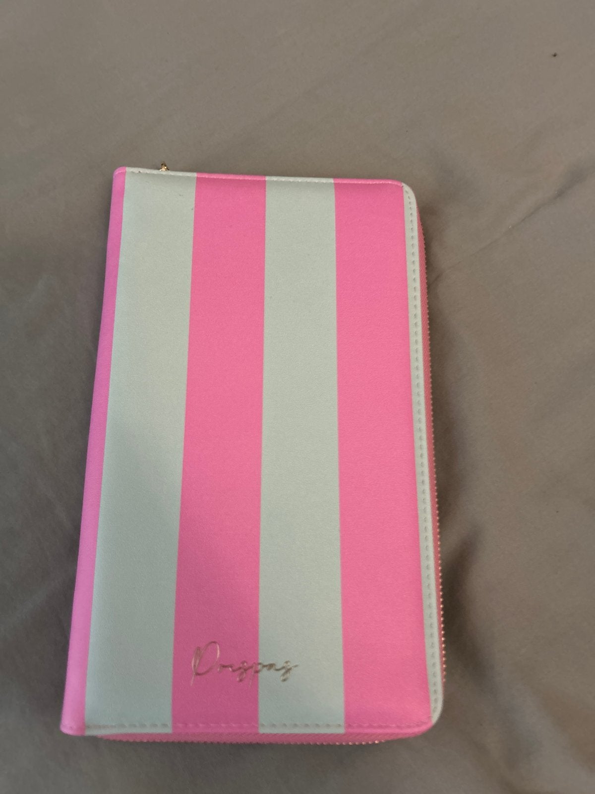 Roze en witte gestreepte portemonnee, Ophalen, Gebruikt, Roze, Overige merken