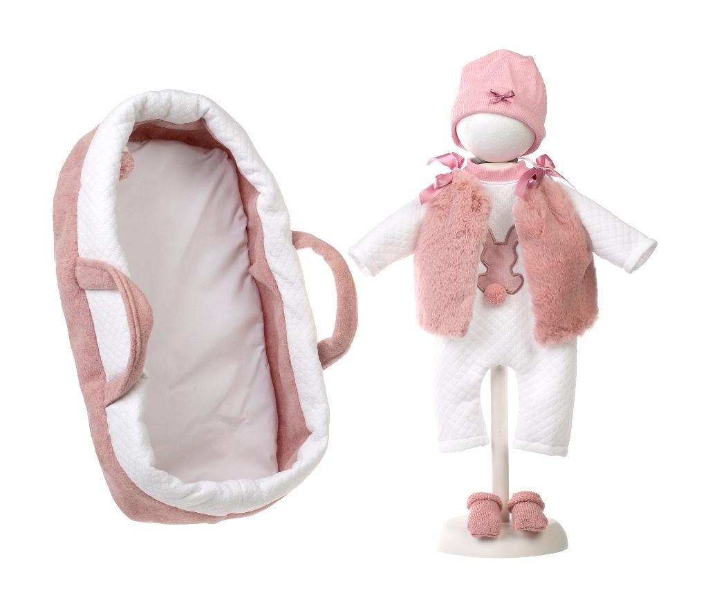 Poppenkledingset poppenkleding en reiswieg v babypop 40-44cm, Nieuw, Ophalen of Verzenden, Babypop, .