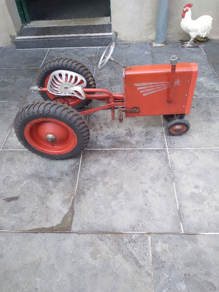 antieke traptractor, Ophalen, Gebruikt