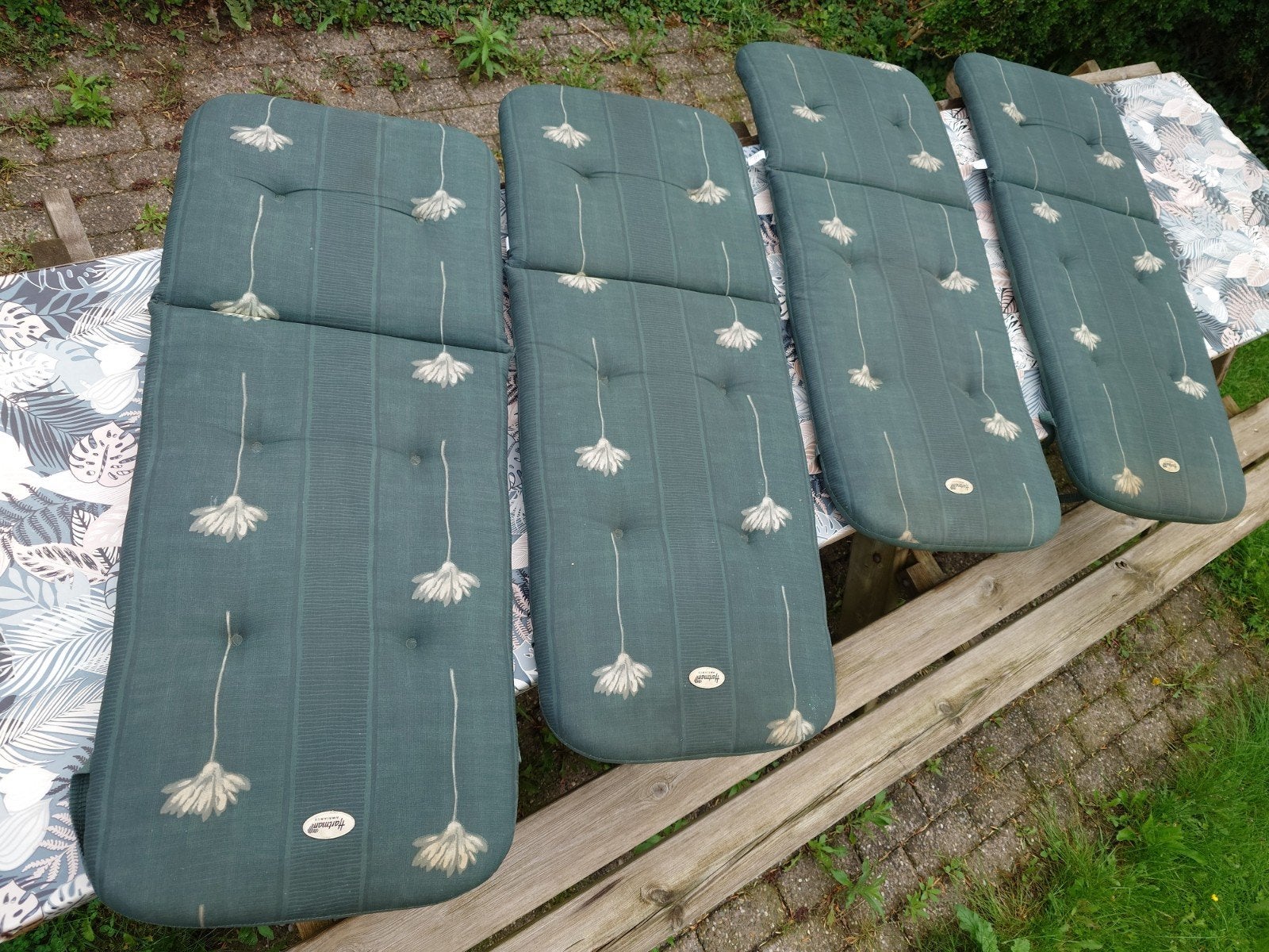 4 Tuinkussens Hartman, De set voor 0.50€ cent, Tuin en Terras, Tuinmeubel-accessoires, Ophalen, Gebruikt