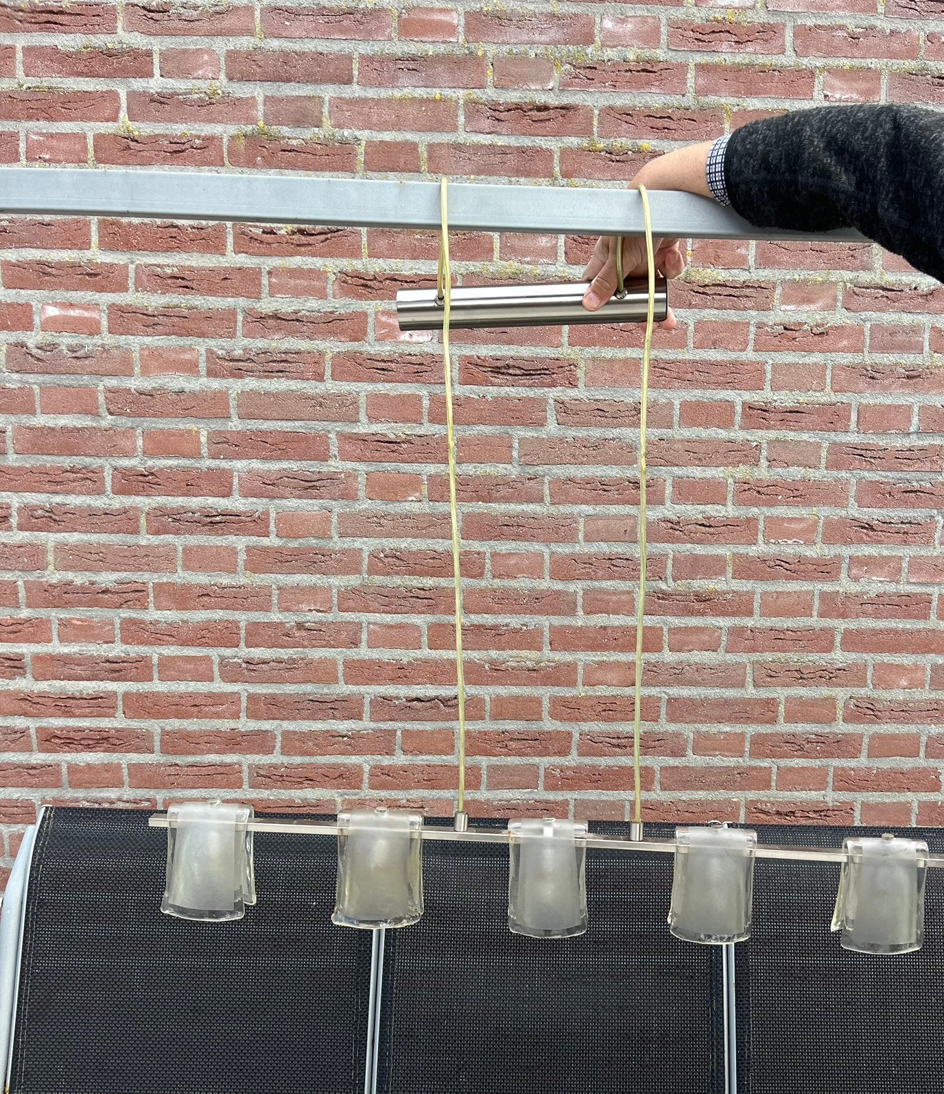 huiskamerlamp en spotje, Huis en Inrichting, Lampen | Hanglampen, Ophalen, Gebruikt, Glas