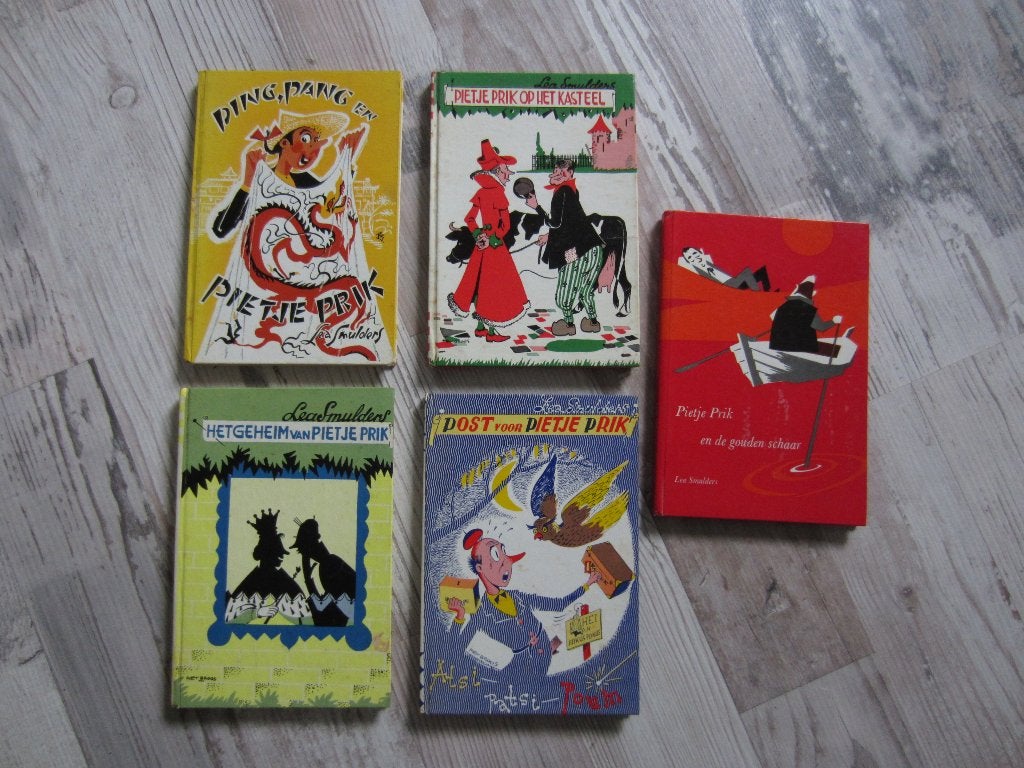 5 x vintage 60s Pietje Prik van Lea Smulders, Boeken, Gelezen, Fictie algemeen, Ophalen of Verzenden, Lea Smulders
