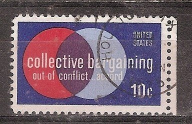 USA, Collective Bargaining, 1975., Ophalen of Verzenden, Gestempeld, Noord-Amerika