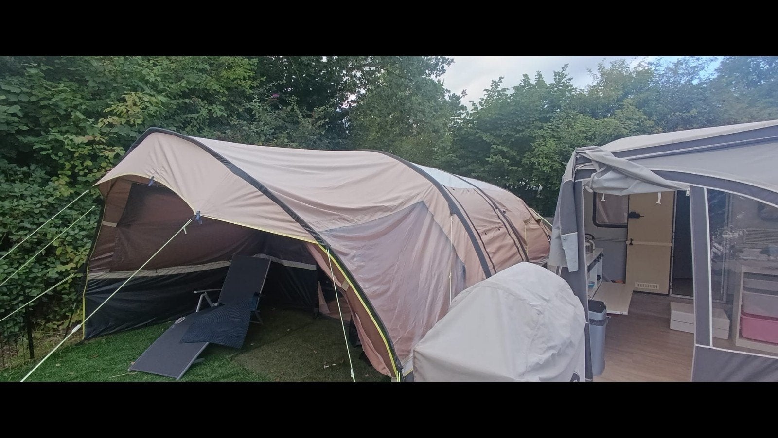obelink tent 4mx7,5m incl luifel, Ophalen, Gebruikt