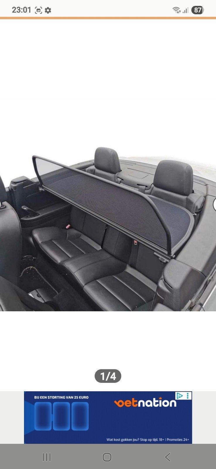 Windscherm peugeot 307 cc cabrio, Ophalen