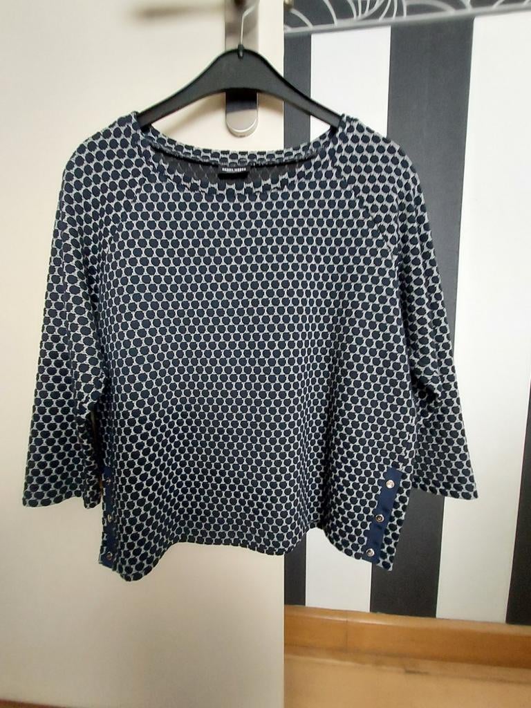 Gerry Weber Top met print en 3/4 mouwen, Blauw, Ophalen of Verzenden, Zo goed als nieuw, Korte mouw