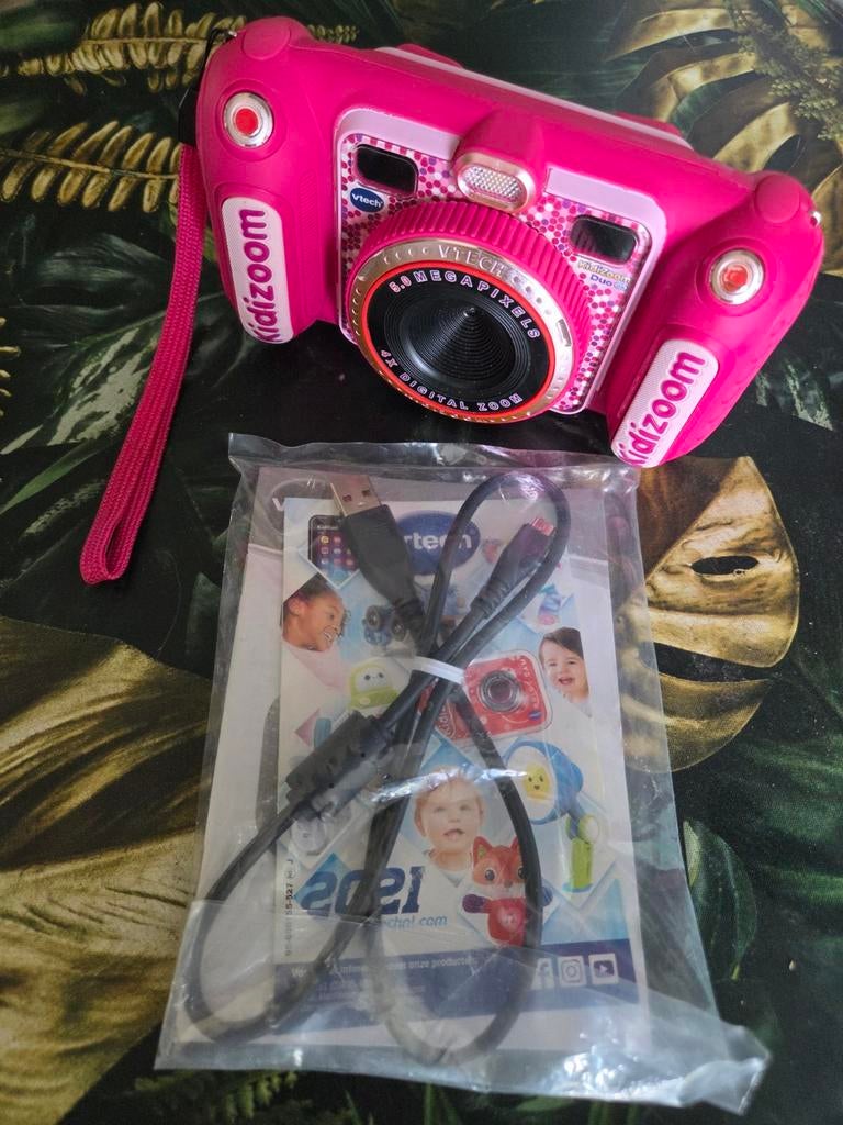 VTech Kidizoom Duo DX - Roze kindercamera, Gebruikt, Compact, Ophalen of Verzenden, Overige Merken