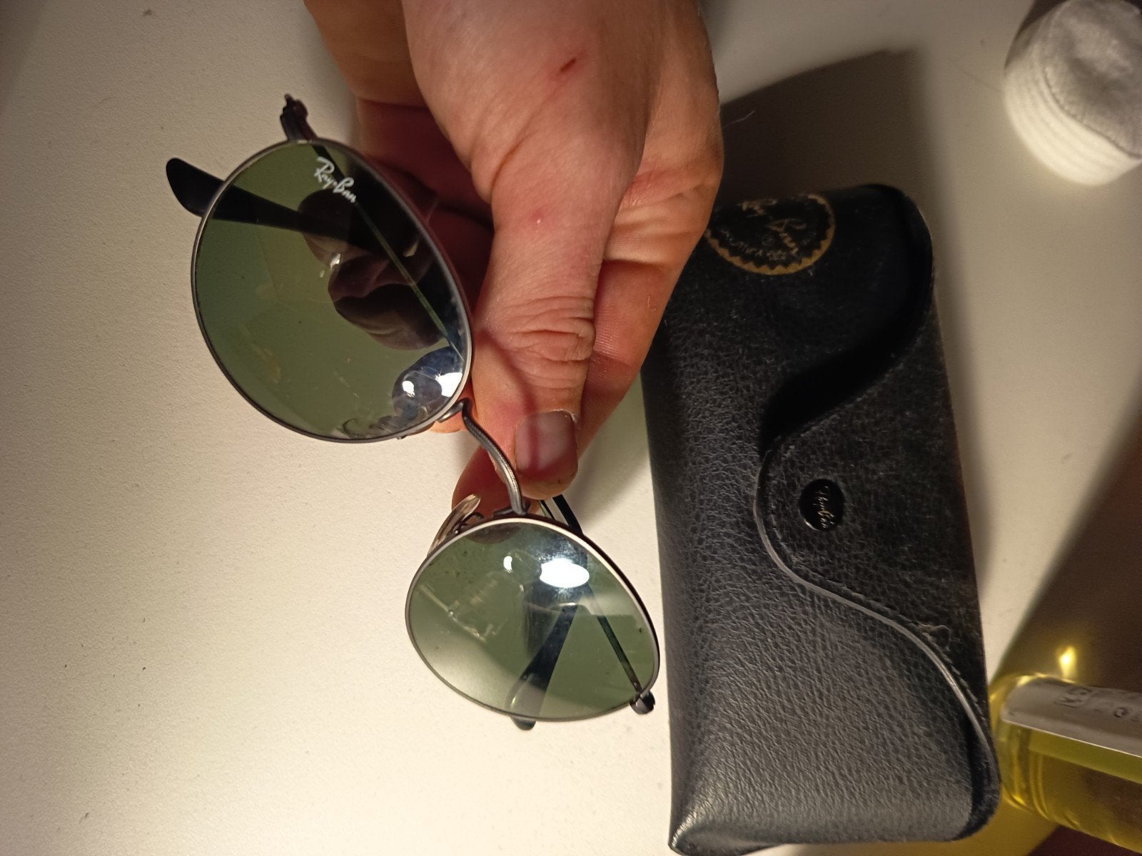 Ray-Ban zonnebril, gebruikt, met etui, Gebruikt, Zonnebril, Zwart, Ophalen of Verzenden