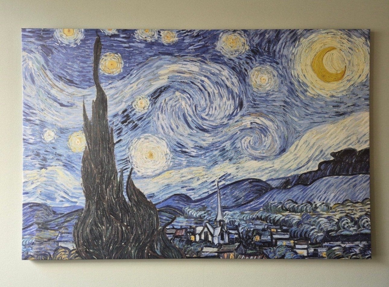 IKEA PJÄTTERYD "De Sterrennacht" - Van Gogh Canvas, Huis en Inrichting, Ophalen, Gebruikt, Print, 100 tot 125 cm
