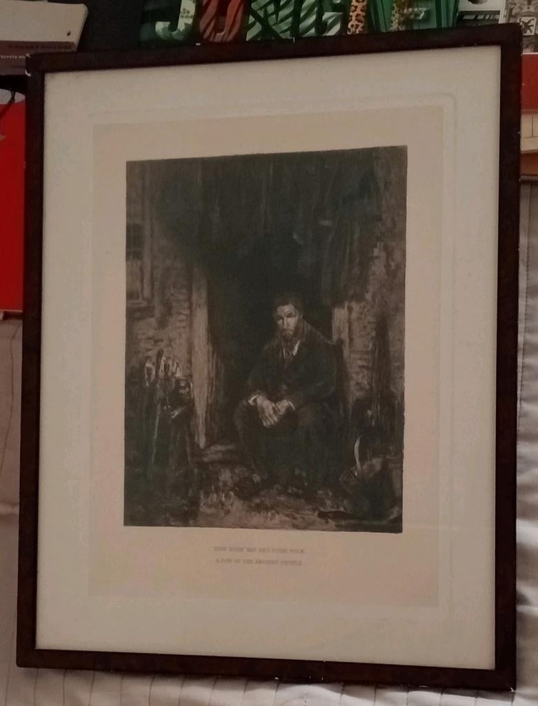 Jozef Israels Ets Een Zoon van het oude (Joodse) Volk, Antiek en Kunst, Ophalen of Verzenden