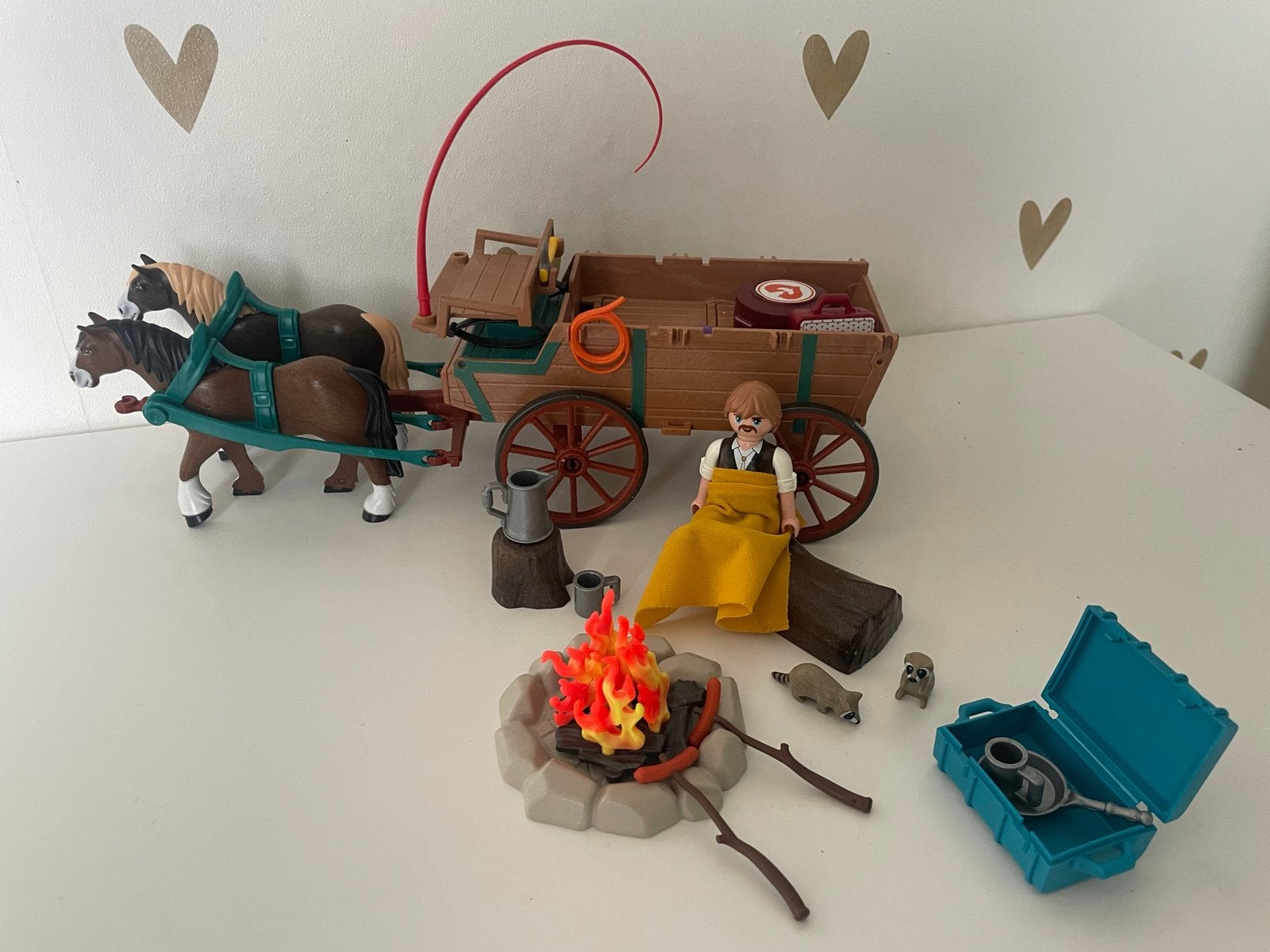 Playmobil Spirit Lucky's Vader en Koets - 9477, Complete set, Voertuig, Ophalen of Verzenden, Zo goed als nieuw