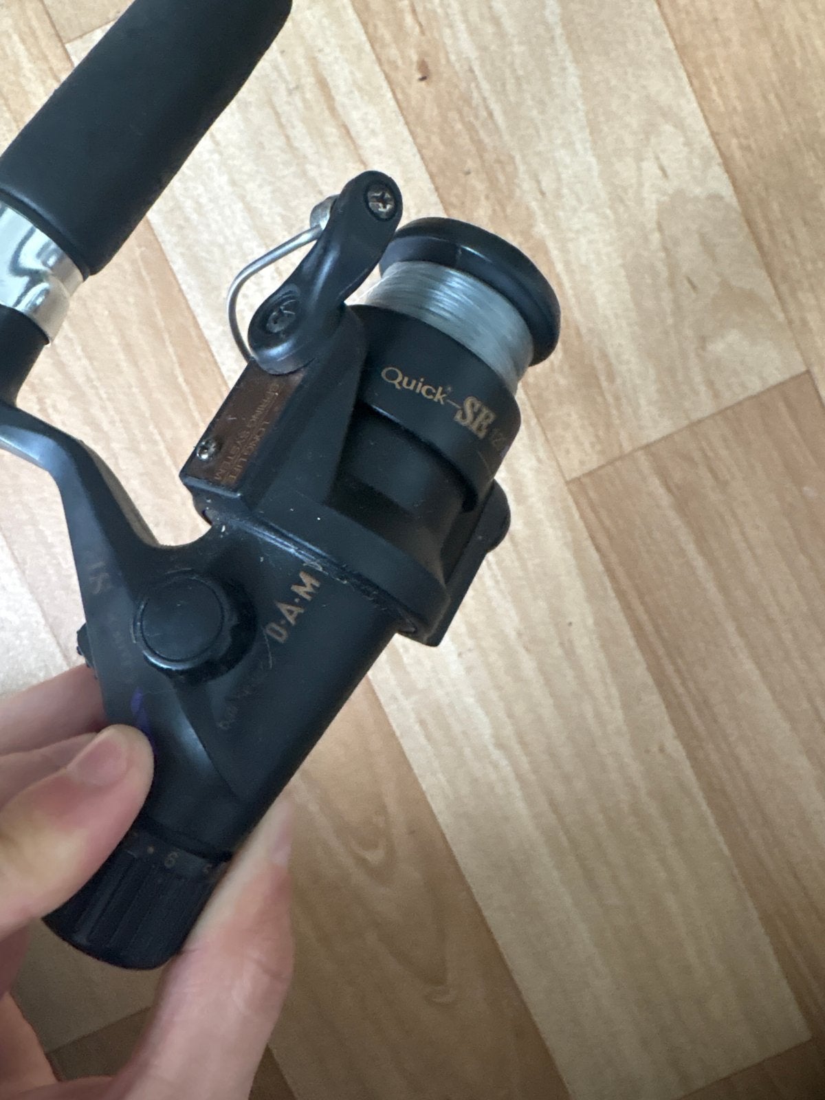 DAM Quick-SR 120 molen met hengel, Ophalen of Verzenden, Gebruikt, Complete hengel