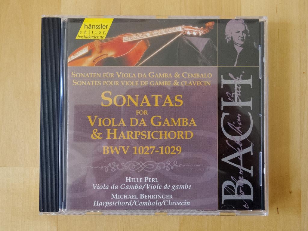 JS Bach - Sonatas for Viola da Gamba - Hille Perl - CD, Ophalen of Verzenden, Barok, Zo goed als nieuw, Kamermuziek