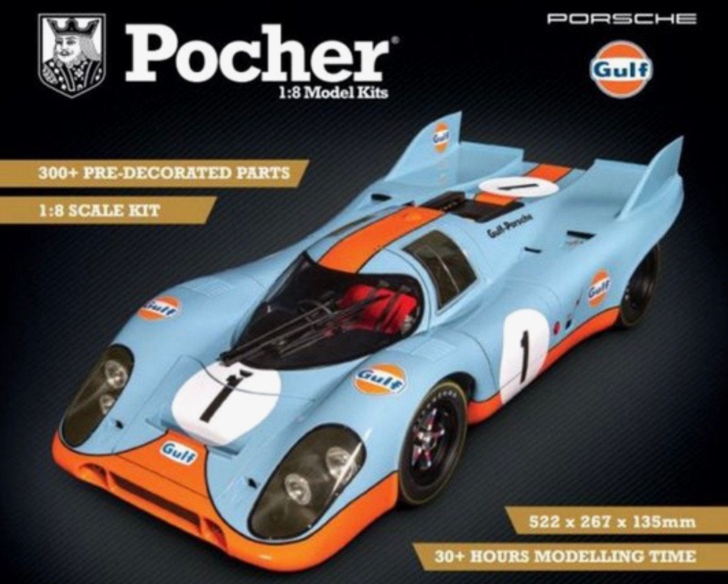 Pocher Porsche 917 Gulf schaal: 1:8 nieuw in de doos, Auto, Groter dan 1:32, Zo goed als nieuw, Ophalen
