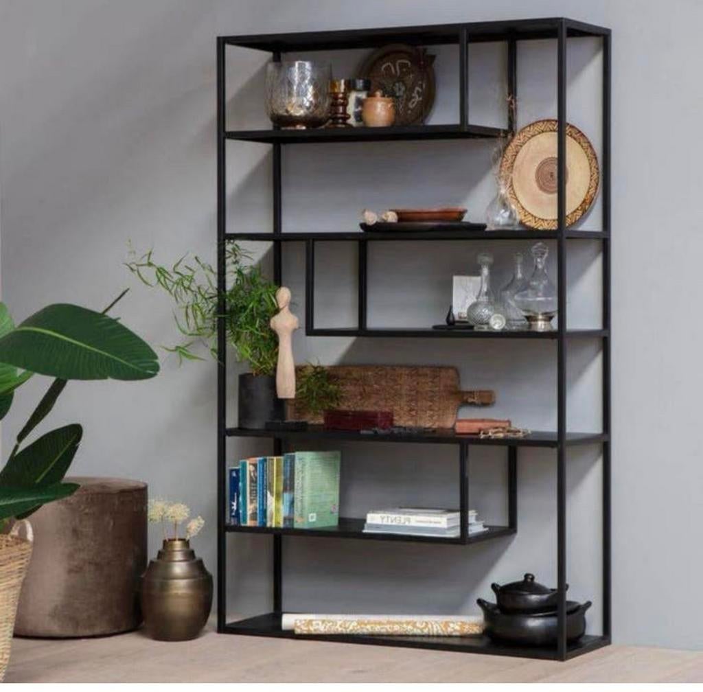 Woood Wandkast Teun Zwart Vakkenkast, Huis en Inrichting, Kasten | Wandmeubels, Ophalen, Zo goed als nieuw, 25 tot 50 cm, 150 tot 200 cm
