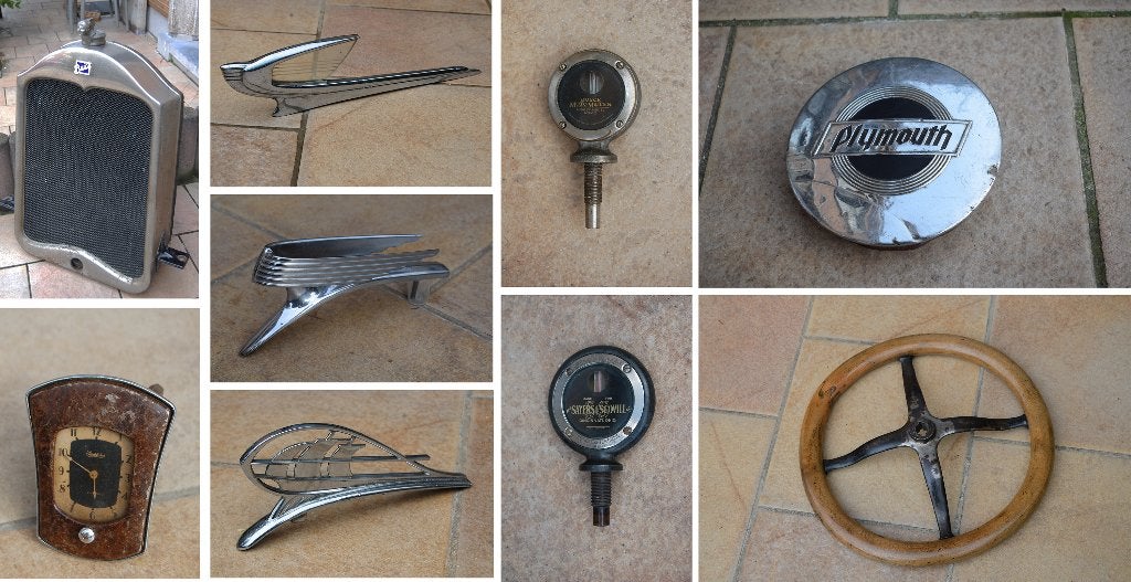 9 klassieke vooroorlogse auto onderdelen  1920 1930, Ophalen, Gebruikt