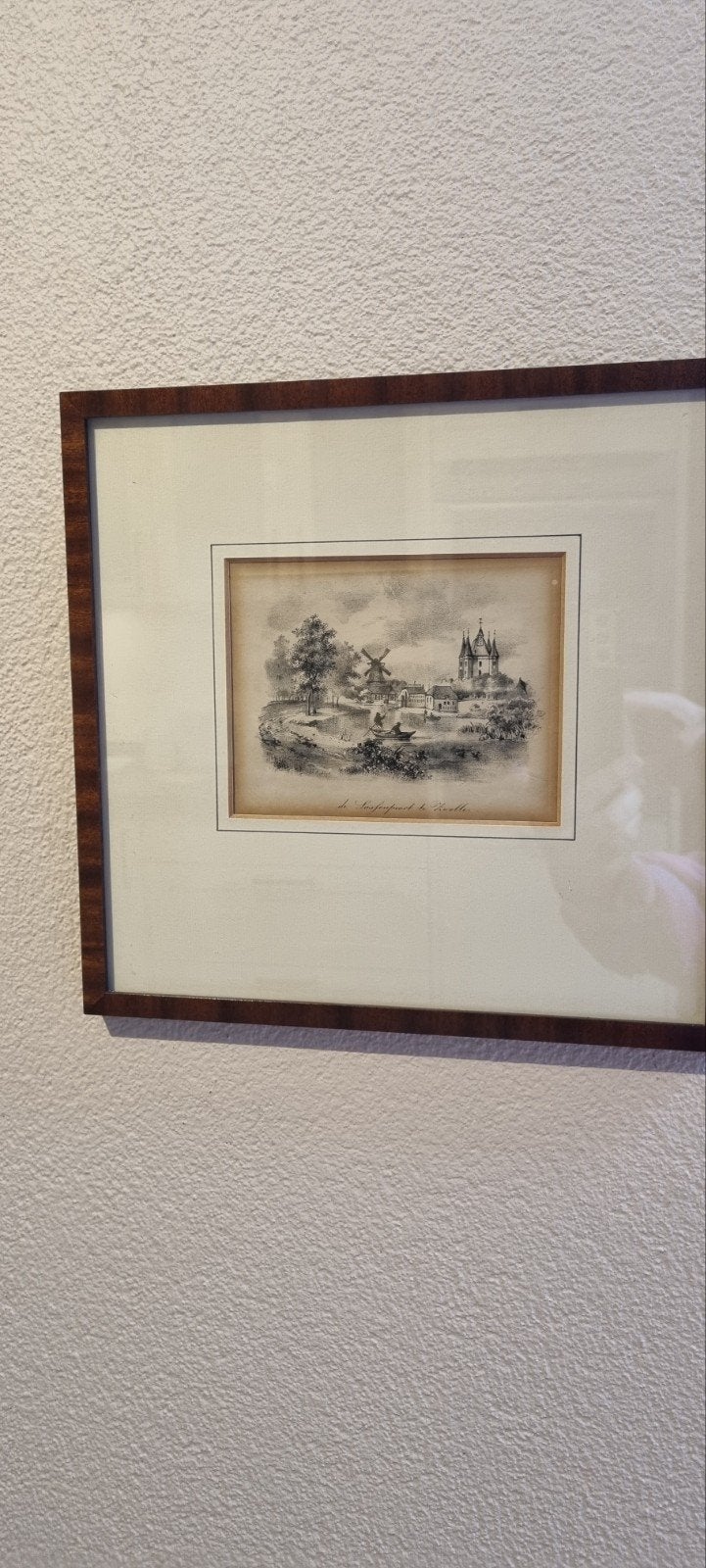Lithografie G. Meyer 1870 - De Sassenpoort te Zwolle, Ophalen of Verzenden, Landschappen, Lithografie