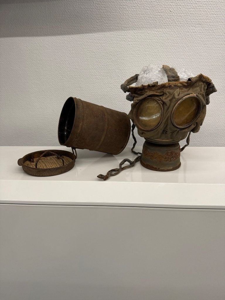 Wo1 Duits gummi gasmasker, Ophalen of Verzenden, Landmacht, Duitsland