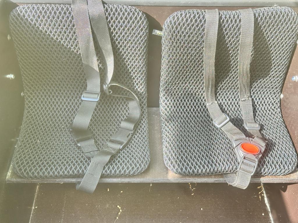 Bakfiets kussens met 2x 2 riemen, zgan, Ophalen of Verzenden, Zo goed als nieuw, Kinderkar
