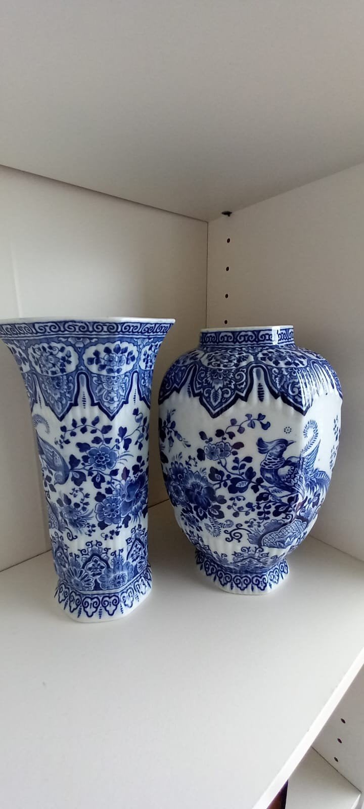 Prachtig Delfts Blauw Vazen Set - Handgeschilderd, Antiek en Kunst, Ophalen