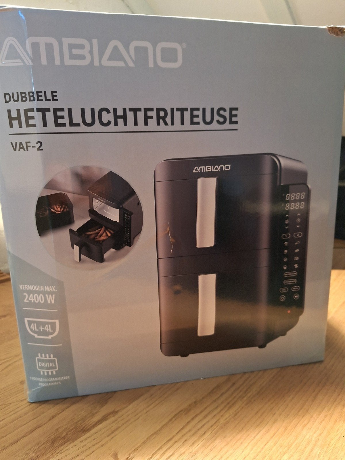 Foto 2 van Ambiano heteluchtfriteuse 2 x 4 liter