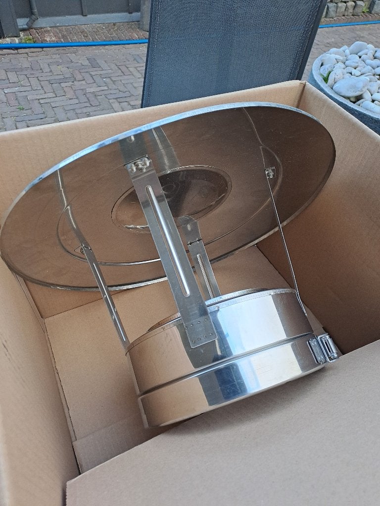 schoorsteenkap, dubbelwandig rvs halve prijs, Minder dan 30 cm, Overige typen, Nieuw, Minder dan 60 cm